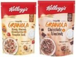Kellogg's Combo, Kellogg's Crunchy Granola Honey, Almonds, Strawberries & Pumpkin Seeds, 450 g and Kellogg's Crunchy Granola Chocolate & Almonds, 450 g - Fast UK Delivery - Image 2