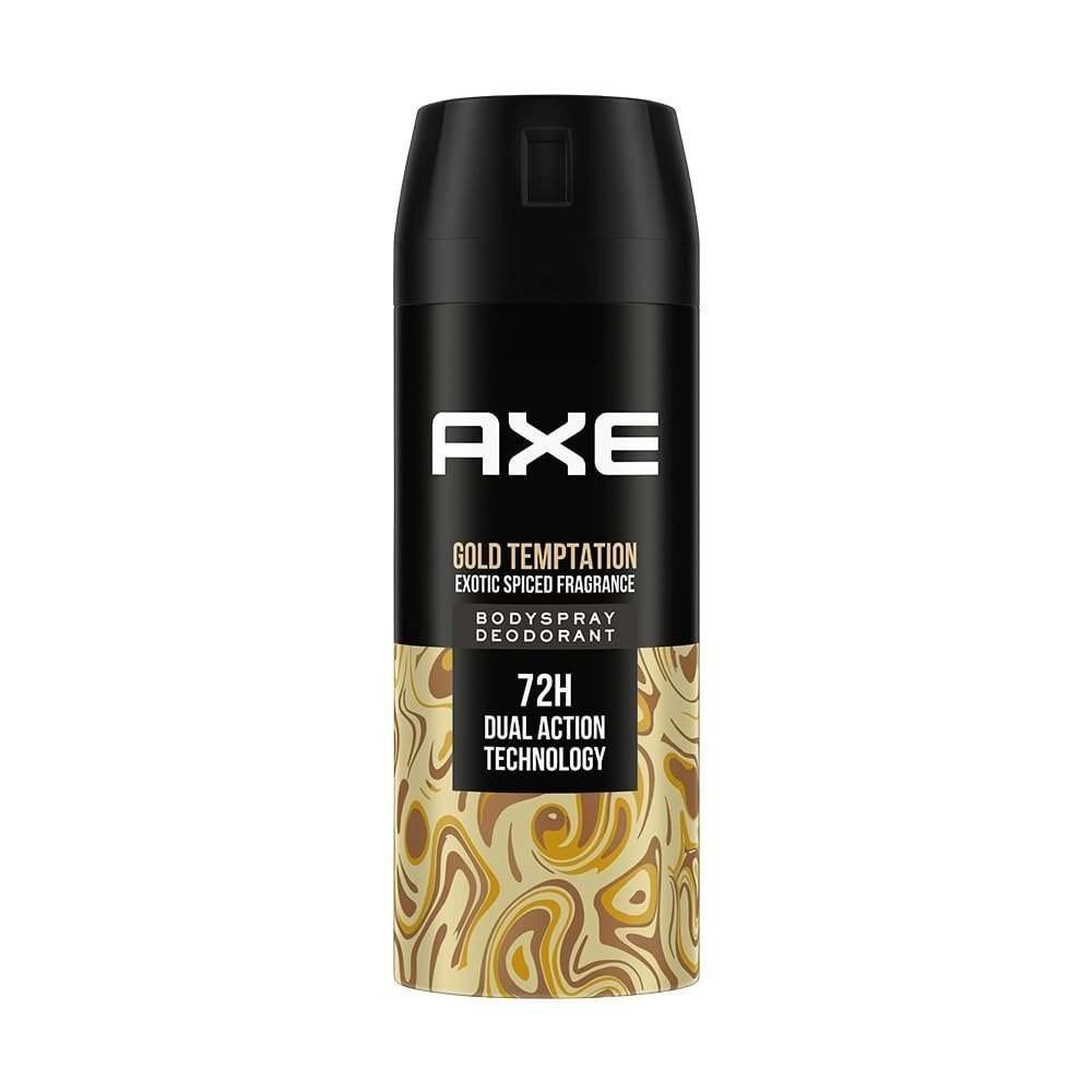 uk51ojCsE7vnL-1-1.jpg Axe Gold Temptation Long Lasting Deodorant Bodyspray For Men 150 ml - Fast UK Delivery - Image 1