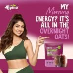 ALPINO High Protein Super Overnight Oats Dark Chocolate 1KG - 21g Protein, Added Nuts & Seeds, Instant Rolled Oats - As Seen on Shark Tank India - Fast UK Delivery - Image 4