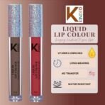 KINDED Liquid Lip Colour Vitamin E Enriched No Transfer Waterproof Long Stay Lipsticks Lip Gloss Set for Girls Women (Pack of 2, 6 ml each, Matte Finish, Shades Choco Brown & More Maroon) - Fast UK Delivery - Image 4