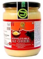 Yugmantra Organic Foods - 100% Pure Natural Desi Buffelo Ghee in Glass Bottle Prepared from A2 Milk Bilona Method-500 ml - Fast UK Delivery