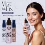 Fashion Colour MIST & FIX Setting Spray (30ML*3) | Setting Spray For Makeup Long Lasting | Mist Fix Shimmer | Illuminating & Hydrating Makeup Fixing Spray | Makeup Fixing Spray For Long-Lasting Makeup | Set of 3 - Fast UK Delivery - Image 3