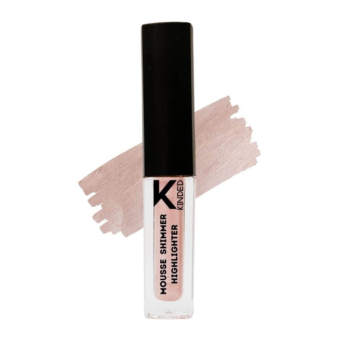 uk51pCrFj6AJL-1-1.jpg KINDED Mousse Shimmer Highlighter Illuminator Liquid Multipurpose Bronzer Blush Chrome Metallic Eye Shadow for Face Makeup Shine Glow Beauty (Creamy Finish, Pink Paradise Shade, 3 ml) - Fast UK Delivery - Image 1