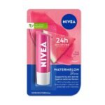 NIVEA Watermelon Shine 4.8g Lip Balm|24 H Melt in Moisture Formula|Natural Oils|Glossy Finish,4.8 g (Pack of 1) - Fast UK Delivery