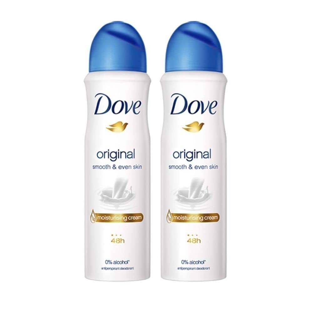 uk51pLi4b7GNL-1-1.jpg Dove Original Deodorant For Women, 150 ml (Pack of 2) - Fast UK Delivery - Image 1