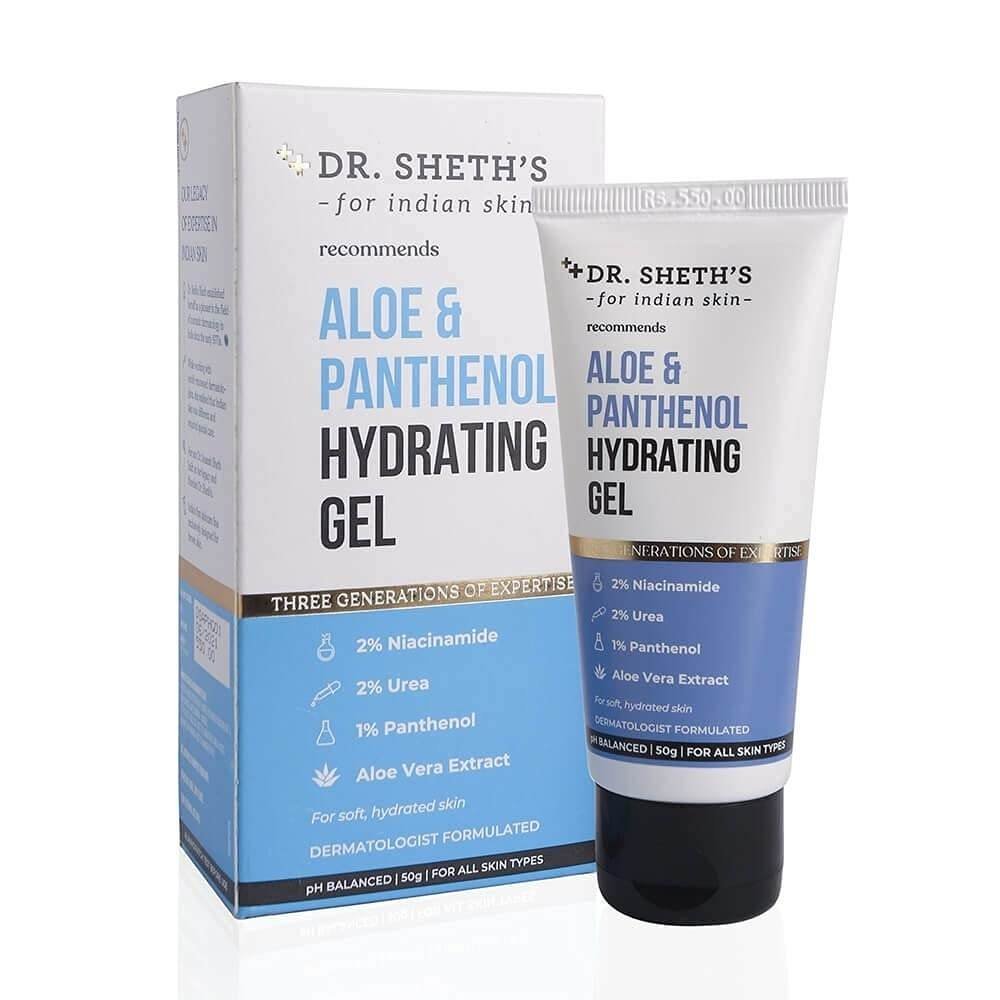 uk51pNNIBpFS-1.jpg Dr. Sheth's Aloe & Panthenol Hydrating Gel | Deepl Moisturization & Hydration | Niacinamide, Prebiotics | Reduces Inflammation & Redness | Non-Sticky Face Gel | For Women & Men | 50g - Fast UK Delivery - Image 1