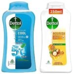 Dettol Body Wash and Shower Gel, Cool - 250ml and Dettol Body Wash and Shower Gel, Nourish - 250ml - Fast UK Delivery - Image 2