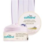 mCaffeine Blueberry Swirl Deep Moisturizing Body Butter | 5 Essential Ceramides for Skin Repair with Shea Butter & Cocoa Butter | 72Hrs Long Lasting Moisturization | Winter Body Care | Fruity Blueberry Aroma | Body Butter for Women and Men - 200g - Fast UK Delivery