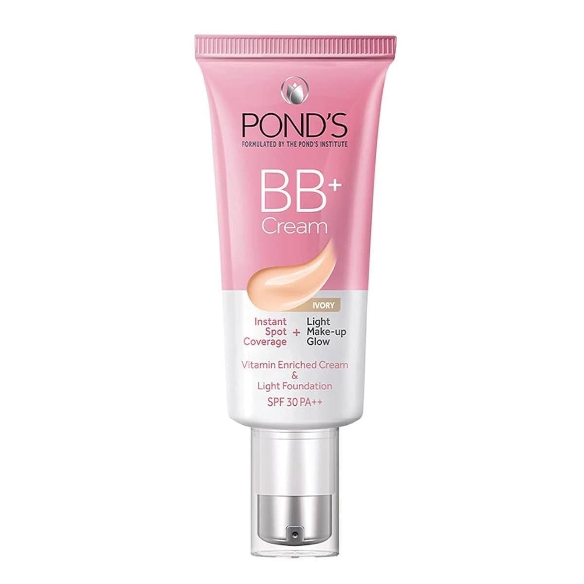 uk51pcr85LYGL-1-1.jpg POND'S BB+ Cream, Instant Spot Coverage + Light Make-up Glow, Ivory 30g - Fast UK Delivery - Image 1