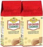 Dhampure Specialityy Jaggery Gur Crackers Cookies Biscuit, 400G(2 X 200G)| Gur Gud Bakery Cookies Biscuit, Healthy Snacks - Fast UK Delivery - Image 2