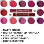 FASHION COLOUR Ultra Matte Lip Crayons With Free Sharpener | Smudge Proof And Waterproof | For Hydration And Moisturization | Long Lasting Lipwear with Matte Finish, Cruelty-free and Paraben-free - 2.5 gm(Toasted brown) - Fast UK Delivery - Image 3