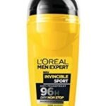 L'Oreal Paris Men's Expert Invincible Sport 96Hr Dry Non Stop Protection Anti-Transpirant Deodorant Roll On (50 Ml), Pack of 1 - Fast UK Delivery