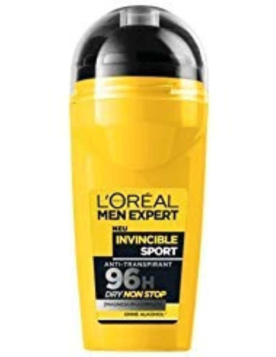 uk51pyrFl3LUL-1-1.jpg L'Oreal Paris Men's Expert Invincible Sport 96Hr Dry Non Stop Protection Anti-Transpirant Deodorant Roll On (50 Ml), Pack of 1 - Fast UK Delivery - Image 1