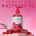 mCaffeine Brightening Body Wash - 300 ml with Fruity Raspberry Fragrance | De-Tans & Deep Cleanses with Vitamin C Rich| 5% Glycerin for Hydrated & Soft Skin | Fragrance Shower Gel for women and men - Fast UK Delivery - Image 3