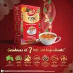 Dabur Vedic Tea - 250gm | Premium Dust Tea | Goodness of 7 Natural Ingredients | Ginger, Elaichi, Dalchini, Tulsi, Adhimadhuram, Ashwagandha, Haritaki | With Real Ayurvedic Herbs - Fast UK Delivery - Image 7