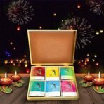 Chai Craft Boxful of Joy | Wooden Gifting Box Herbal Infusion Green Tea, 6 flavors in 1 Box (30 Tea Bags) - Fast UK Delivery - Image 4