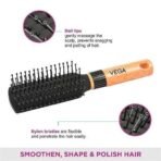 Vega Mini Flat Hair Brush (India's No. 1* Hair Brush Brand) For Men & Women (R5-FB) - Fast UK Delivery - Image 5