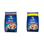 Quaker Oats 2Kg|Rolled Oats Wholegrain & Oats 1Kg, Rolled Oats Natural Wholegrain, Nutritious Breakfast Cereals, Dalia Porridge, Easy To Cook - Honey - Fast UK Delivery
