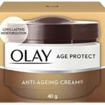 Olay Age Protect Anti-Ageing Cream | Lightens Dark Spots and Reduces Wrinkles | Normal, Oily, Dry, Combination Skin | 40g