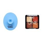 Glam 21 Silicone Face Cleanser Scrubber (Big) Little One 4-in-1 Eyeshadow Palette Ultra pigmented, Easy to blend Long Lasting Eye Make Up Kit |Pool Party-02 - Fast UK Delivery