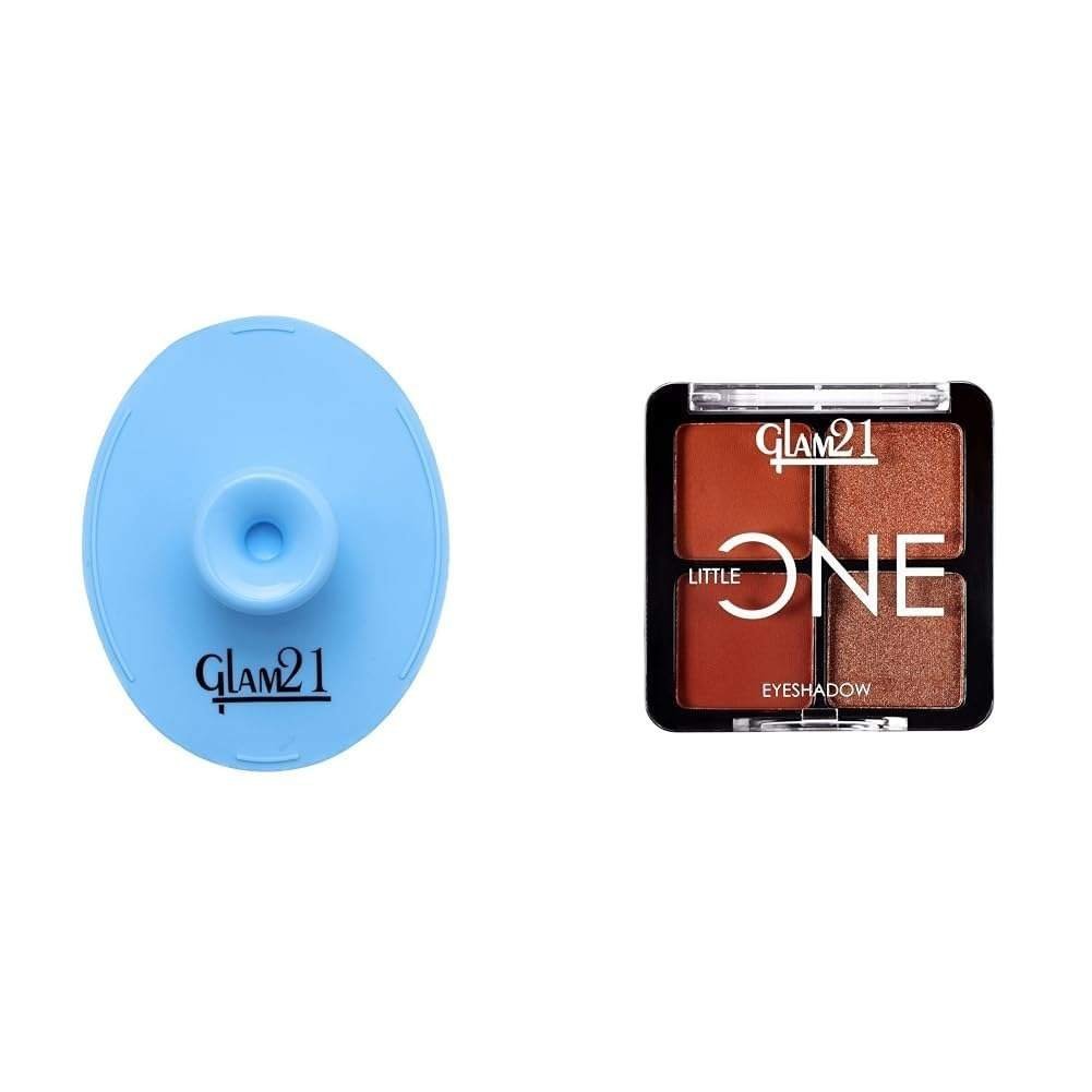 uk51r3ZgAOFjL-1-1.jpg Glam 21 Silicone Face Cleanser Scrubber (Big) Little One 4-in-1 Eyeshadow Palette Ultra pigmented, Easy to blend Long Lasting Eye Make Up Kit |Firework-03 - Fast UK Delivery - Image 1