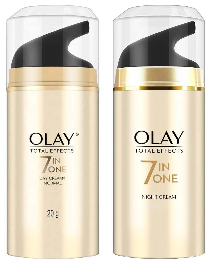 uk51rVu9jkwcL-1-1.jpg Olay Day Cream Total Effects 7 in 1, Anti-Ageing Moisturiser, 20g And Olay Night Cream Total Effects 7 in 1, Anti-Ageing Moisturiser, 20g - Fast UK Delivery - Image 1