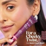 Hilary Rhoda Quick Cream Blush | Highly Pigmented & Dewy Finish | Long-Lasting | Buildable Coverage | Weightless & Easy to Apply | Cream Blush | 20ml (Perfect Pink - Shade 04) - Fast UK Delivery - Image 4