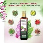 Kesh King Organic Onion Oil with Curry Leaves | Hair Fall Control Oil | Hair Oil for Hair Growth | Hair Oil Applicator for Scalp | Reduces Hair Fall Up to 98% | 200ml - Fast UK Delivery - Image 6