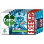 Dettol Icy Cool Bathing Soap Bar With 2x Menthol (600gm), 125gm + 20% Extra Free, Pack of 4 - Fast UK Delivery - Image 2