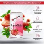 KamaSutra Superthin Strawberry Flavoured Condoms For Men 10 Count | Suitable for use with lubes & toys - Fast UK Delivery - Image 6