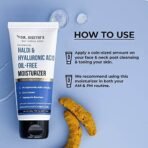 Dr. Sheth's Haldi & Hyaluronic Acid Oil-Free Moisturizer | Lightweight Moisturiser | Rehydrates Dull Skin | With 1% Hyaluronic Acid, Cica Extract & Aquaporin Boosters | For Women & Men | 50G - Fast UK Delivery - Image 5