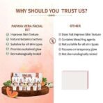 Ayouthveda Papaya & Aloe Vera Six Steps Facial Kit for Instant Glow | Keeps Skin Wrinkle & Blemish Free With the Goodness Of Almond & Sandalwood Oil (Pack of 230 Gram) - Fast UK Delivery - Image 7