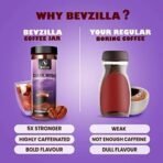 Bevzilla 200 Gram Black Roast (Dark Wish) Strong Coffee | Make 100 Cups | Dark Wish Rich & Dark Instant Coffee Powder | Bold & Intense| Premium Coffee | 100% Arabica Coffee| Espresso, Cappuccino, Latte| High Caffeine - Fast UK Delivery - Image 3