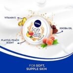 NIVEA Soft Light Moisturizer 100ml | Playful Peach | For Face, Hand & Body, Instant Hydration | Non-Greasy Cream | With Vitamin E & Jojoba Oil | All Skin Types - Fast UK Delivery - Image 4