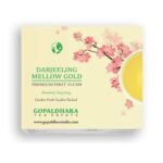 GOPALDHARA Darjeeling Tea Premium First Flush Spring Mellow Gold Tea 125G Paper Box - Special Ftgfop1 Darjeeling Tea Highest Elevation(7000Ft), 125 Grams - Fast UK Delivery