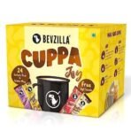 Bevzilla 24 Flavoured Coffee Sachets & Enamel Mug | Makes 24 Cups| 6 Sachets Each Flavour | Turkish Hazelnut, Colombian Gold, French Vanilla & English Butterscotch | Cuppa Joy Box - Fast UK Delivery - Image 7