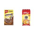 Kellogg's Combo, Kellogg's Chocos, High in Protein, B Vitamins, Calcium and Iron, 700g and Kellogg's Corn Flakes Original, 475g - Fast UK Delivery
