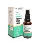 Dr. Sheth's Cica & Ceramide Overnight Repair Face Serum For Glowing Skin | Repairs Skin With 2% Squalane, Marula Oil, 1% Ceramide Complex & Centella Extract Face Serum For All Skin Types -30ml - Fast UK Delivery