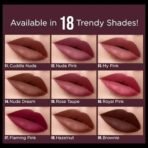 Hilary Rhoda Power Stay NonTransfer Lipstick | Matte Finish | Infused with Vitamin E & Shea Butter | Lightweight & Highly Pigmented | Glides Easily & Smudge-Proof |3.2g (Flaming Pink - Shade 07) - Fast UK Delivery - Image 5