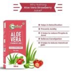 Nutriorg Aloe Vera Juice With Strawberry Flavor 500 ml, Rejuvenates Skin and Hair, Natural Juice for Skin Care, No Added Sugar - Fast UK Delivery - Image 4