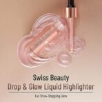 Swiss Beauty Drop & Glow Liquid Highlighter For Face Makeup | Illuminating Liquid Highlighter With Dewy Finish | Shade -Light Pink, 18ml - Fast UK Delivery - Image 3