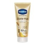 Vaseline Gluta-Hya Flawless Glow Lotion for Face & Body | Gives Brighter Skin | Glutathione & Pro-Retinol Infused Moisturizer, 200ml - Fast UK Delivery