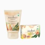 Moha: Scrub Soap & Face Scrub 100G Combo | Blend Of Walnut, Orange Peel & Oilve Oil For Skin Brightening, Exfoliate Face, For All Skin Typm - Fast UK Delivery