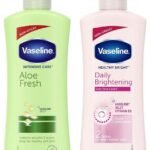 Vaseline Healthy Bright Body Lotion 400 ml & Vaseline Intensive Care Aloe Fresh Hydrating Body Lotion 400 ml - Fast UK Delivery