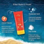 Aqualogica Detan+ Dewy Sunscreen with Cherry Tomato & Hyaluronic Acid with SPF 50 & PA++++ for Men & Women - For Normal, Dry & Combination Skin - 80g | Pack of 2 - Fast UK Delivery - Image 3