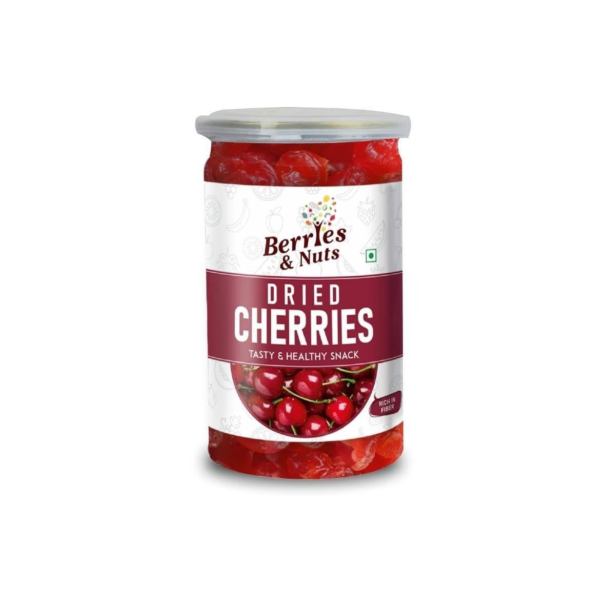 uk51uNC2-SodL-1-1.jpg Berries And Nuts Dehydrated Candied Dried Cherries | Dehydrated Cherry, Dried Berries | 1 Bottle of 200 Grams - Fast UK Delivery - Image 1