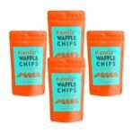 Konfiz Waffle Chips | Crunchy Baked Chips with Dark Choco Drizzle | 100% Eggless | Freshly Baked | 40 gm Pack Each | (160 g (Pack of 4)) - Fast UK Delivery - Image 2