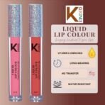 KINDED Liquid Lip Colour Vitamin E Enriched No Transfer Waterproof Long Stay Lipsticks Lip Gloss Set for Girls Women (Pack of 2, 6 ml each, Matte Finish, Shades Barbie Pink & Vermilion Red) - Fast UK Delivery - Image 4