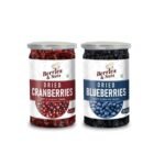 Berries And Nuts Dried Cranberry & Blueberry Combo | Cranberries 200 Grams & Blueberries 200 Grams - Fast UK Delivery