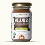 ROOTED Actives Wellness Mushroom Coffee (100 Gram)|Instant Arabica Coffee With Lion's Mane & Chaga Mushrooms|Boost Focus, Energy, Immunity & Heart Health|Superfood Coffee Powder|Bottle - Fast UK Delivery